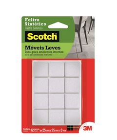 FELTRO ADESIVO QUADRADO BRANCO 25X25