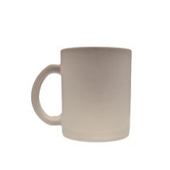 CANECA VIDRO FOSCO JATEADO 320ML P/SUBLI