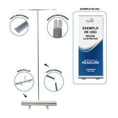 SUPORTE P/ BANNER ROLL UP PLAST 0.8X2MT