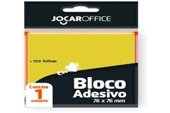 BLOCO ADESIVO AMARELO 76X76MM C/100FL