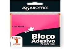 BLOCO ADESIVO ROSA 76X76MM C/100FL