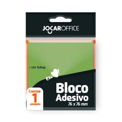 BLOCO ADESIVO VERDE 76X76MM C/100FL