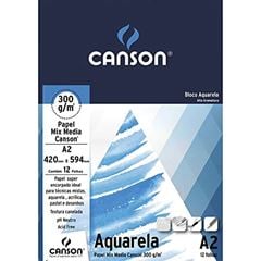 BLOCO AQUARELA UNIVERSITARIO A2 300GM 12