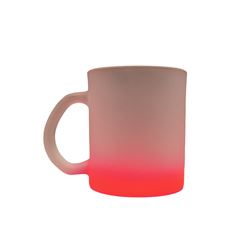 CANECA VIDRO 320ML DEG. JAT. ROSA