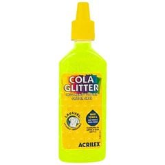COLA GLITTER DZ/COR ACRILEX AMARELO LIMA