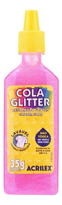 COLA GLITTER PINK 35G ACRILEX