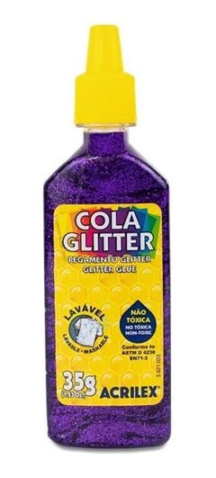 COLA GLITTER VIOLETA 35G ACRILEX