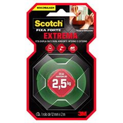 FITA 3M SCOTCH FIXA FORTE EXTREME 12MM2M