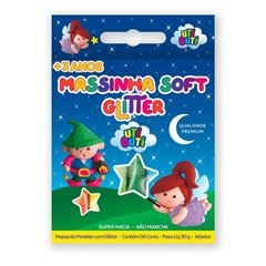 MASSINHA SOFT GLITTER ESTOJO 90G 6 CORES