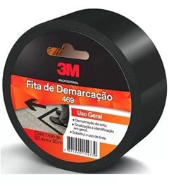 FITA 3M DEMARCACAO 469 PRETA 50MMX30M