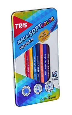 LAPIS COR MEGA SOFTCOLOR 12 COR EST META