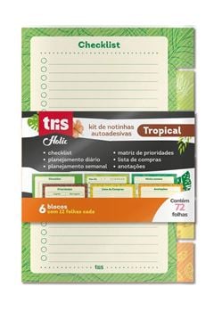 NOTA AUTO ADESIVA TRIS HOLIC LIST TROP 7