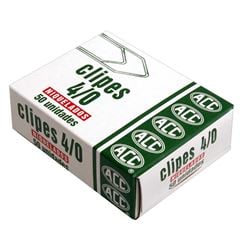 CLIPS NIQUELADO N°4/0 C/50UN