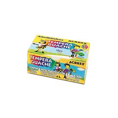 TEMPERA GUACHE 6 CORES C/15ML ACRILEX