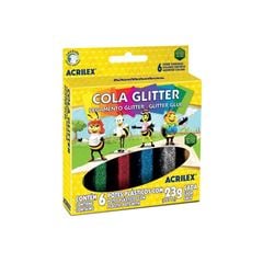 COLA GLITTER C/6 CORES 23G ACRILEX
