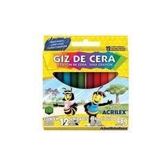 GIZ DE CERA C/12 CORES ACRILEX