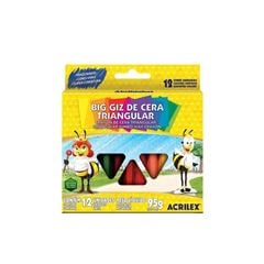 BIG GIZ DE CERA TRIANGULAR C/12 CORES