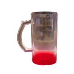 CANECA VIDRO 460ML DEG. CRISTAL VERMELHO