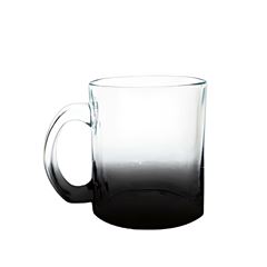 CANECA VIDRO 320ML CRISTAL DEG. PRETO