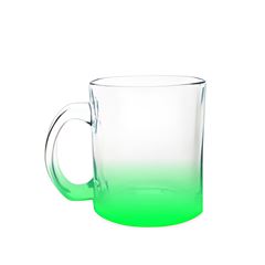 CANECA VIDRO 320ML CRISTAL DEG.VERDE
