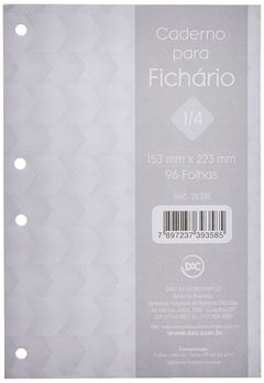 BLOCO DE FOLHAS DAC P/FICHARIO 1/4 CINZA