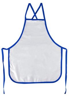 AVENTAL INFANTIL LISO BRANCO/AZUL - 1044
