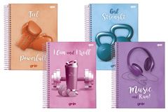 CADERNO ESPIRAL UNIV GRIP 10X1 160FLS -