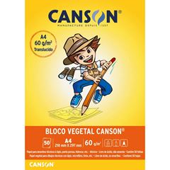 BLOCO VEGETAL ESCOLAR A4 60GM2 C/50FL