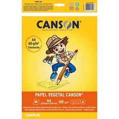 PAPEL VEGETAL ESCOLAR A4 60MG2 C/10FL