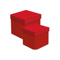 CAIXA CUBO C/RELEVO VERMELHO 15X15X15CM