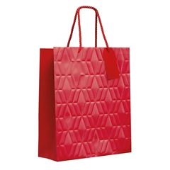 SACOLA PREMIUM LISA VERMELHA C/RELEVO M