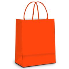 SACOLA PAPEL LARANJA G 32X26,5X13 CFSC