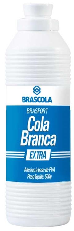 COLA BASE PVA BRANCA 500G BRASFORT EXTRA