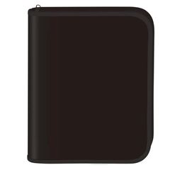 CADERNO ARG. UNIV ALL BLACK C/ZIPER