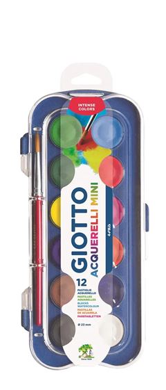 ESTOJO AQUARELA 12CORES MINI 23MM PINCEL