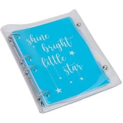 CADERNO ARGOLADO COLEGIAL PVC AZ TURQ