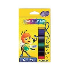 TINTA GUACHE BASTAO C/6 CORES