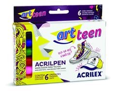CANETA P/TECIDO ACRILPEN C/6 CORES