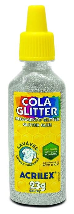COLA GLITTER PRATA 23G ACRILEX