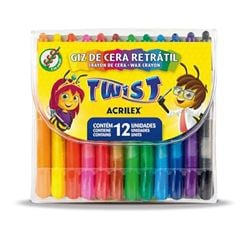 GIZ DE CERA TWIST RETRATIL C/12 CORES