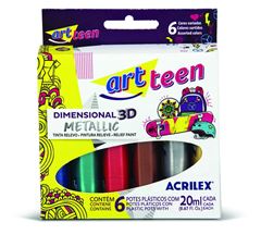 TINTA DIMENSIONAL METALLIC C/6 CORES