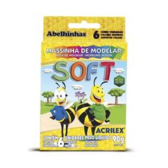 MASSINHA DE MODELAR SOFT C/6 CORES