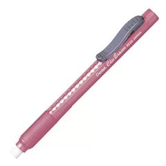 CANETA BORRACHA CLIC ERASER TRANSP ROSA