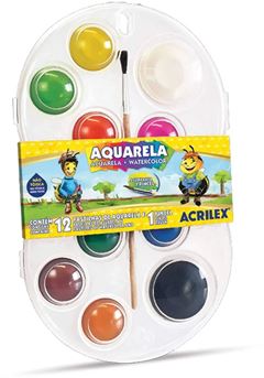 ESTOJO AQUARELA 12 CORES