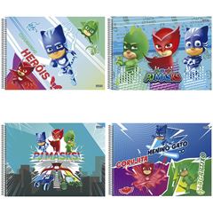 CADERNO CARTOG. DESENHO PJ MASKS C.D 60F
