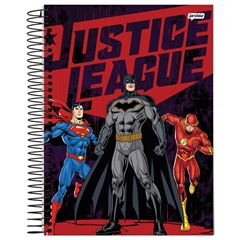 CADERNO ESPIRAL 1/4LIGA D JUSTICA C/80FL