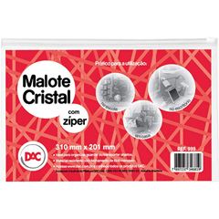 MALOTE CLASSIC CRISTAL C/ ZIPER GRANDE