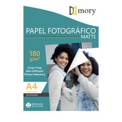 PAPEL FOTOGR. MATTE 180GM2 A4 C/20