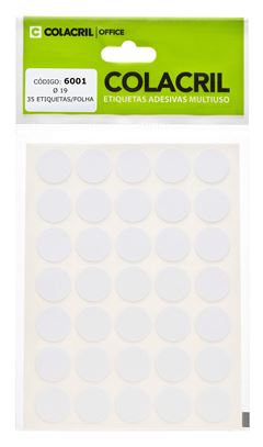 ETIQUETA MULTIUSO BRANCA REDONDA 0,19MM