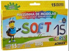 MASSINHA DE MODELAR SOFT C/15 CORES